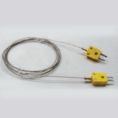 1mm k Type Thermocouple, 1 Mtr.Long With Connectors-1
